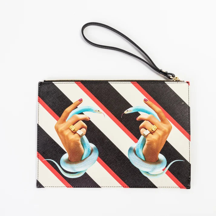 POCHETTE A MENO - STRIPES SNAKES