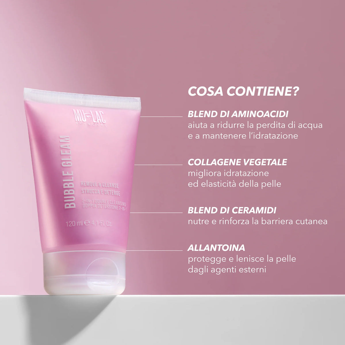 BUBBLEGAM - DETERGENTE VISO DOPPIA DETERSIONE 2in1