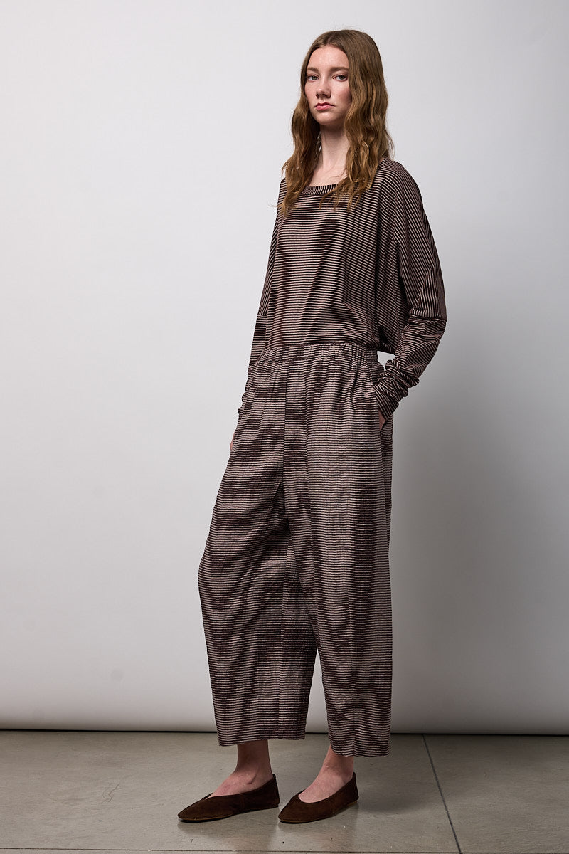 PANTALONE EASY CON PINCES SUL FONDO | Corteccia