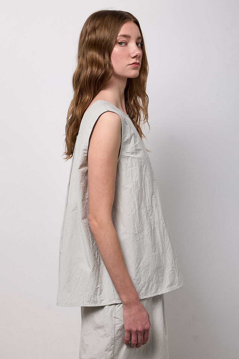 TOP GIROCOLLO CON PIEGHE DIETRO