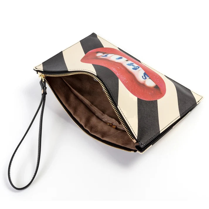 POCHETTE A MANO - STRIPES SHIT
