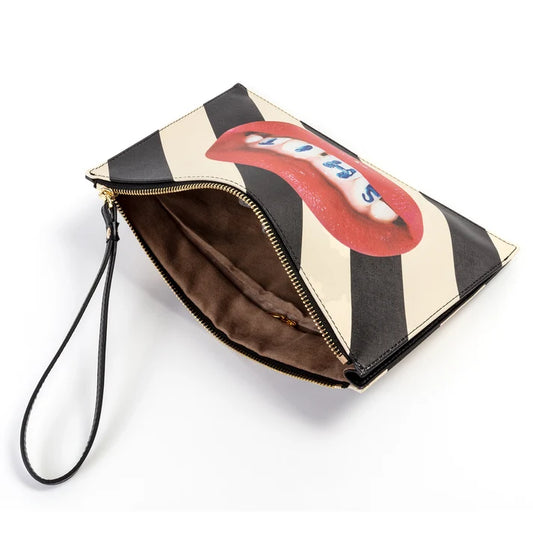 POCHETTE A MANO - STRIPES SHIT