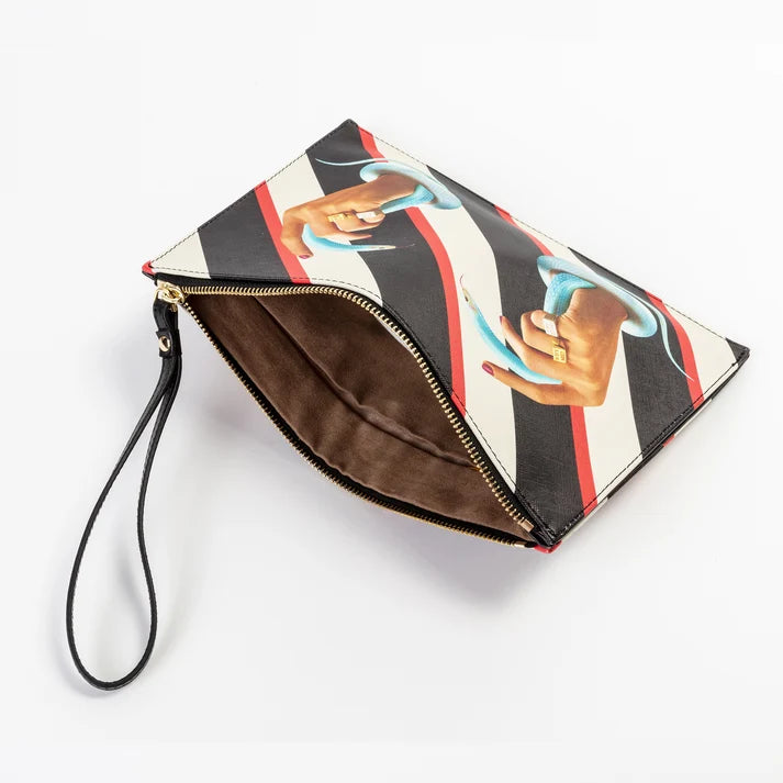 POCHETTE A MENO - STRIPES SNAKES